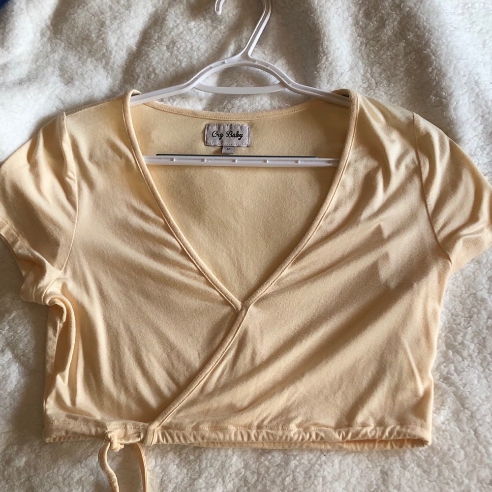 Cream crop top